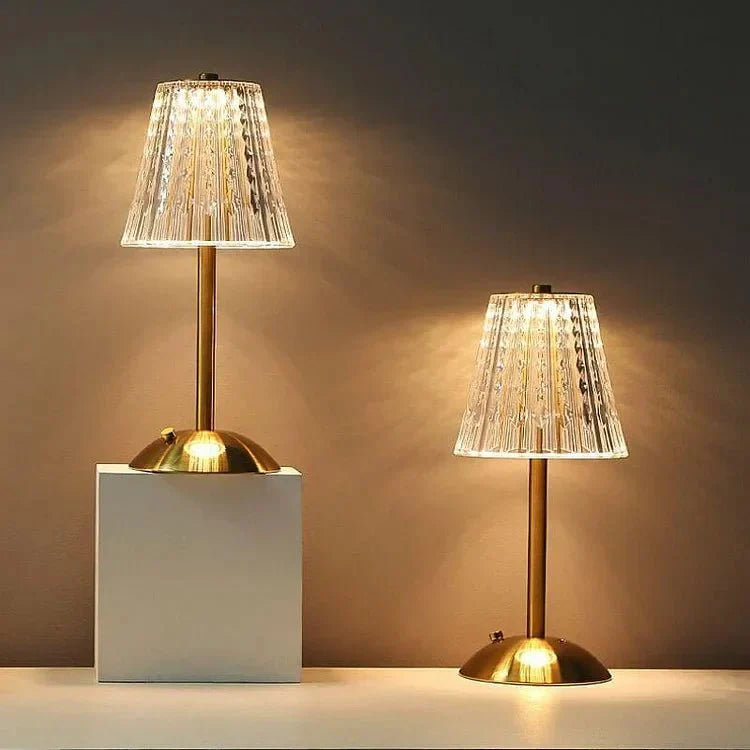 Pharos Goldene Kristallen Tischlampe