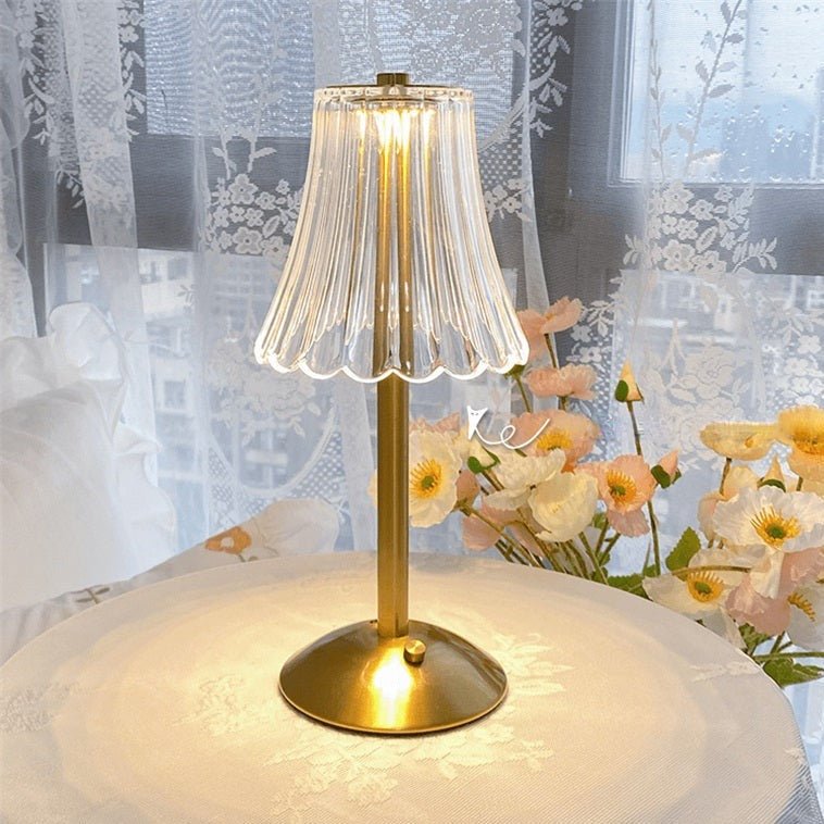 Pharos Goldene Kristallen Tischlampe