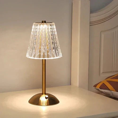 Pharos Goldene Kristallen Tischlampe