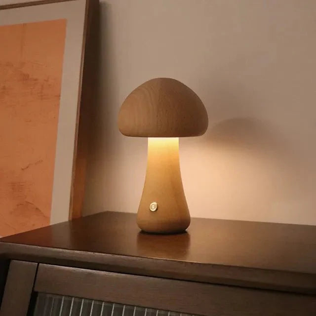 Shimmer - Pilz - Tischlampe - Tischlampe - Holz - Müller Mode